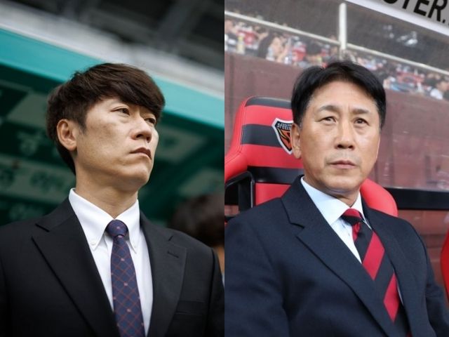 수원FC와 포항은 올 시즌 초반 빈공에 시달리고 있다. 하루빨리 확실한 해결사를 찾지 못한다면, 어려운 시즌을 보낼 수밖에 없다. 수원FC 김은중 감독(왼쪽)과 포항 박태하 감독. 사진제공｜한국프로축구연맹