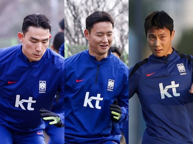 김민재가 부상으로 소집 해제되고, 황인범의 컨디션이 완전치 않은 축구대표팀은 최상의 조합 마련에 고민을 거듭하고 있다. 일단 조유민, 정승현, 백승호(왼쪽부터)의 오만~요르단전 출전에 힘이 실리고 있다. 사진제공｜KFA