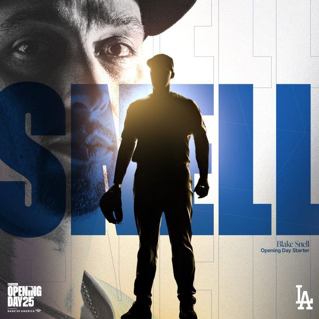 블레이크 스넬 2025시즌 미국 본토 개막전 출격. 사진=LA 다저스 SNS