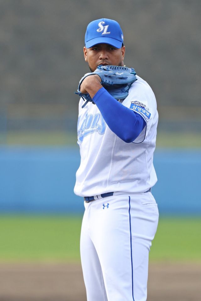 삼성 데니 레예스. 사진제공 ｜ 삼성 라이온즈