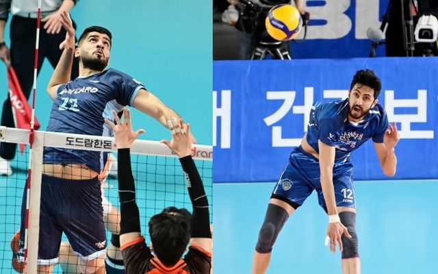 다음 시즌에도 V리그 아시아쿼터 트라이아웃에선 ‘이란 강세’가 이어질 것으로 보인다. 올 시즌 우리카드 알리(왼쪽)와 삼성화재 파즐리가 남다른 신체조건을 앞세워 성공한 덕분이다. 사진제공｜KOVO