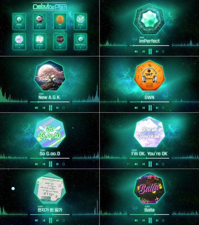 〈사진설명: ‘데뷔스 플랜’ 하이라이트 메들리 이미지. (사진제공:스타쉽엔터테인먼트)〉