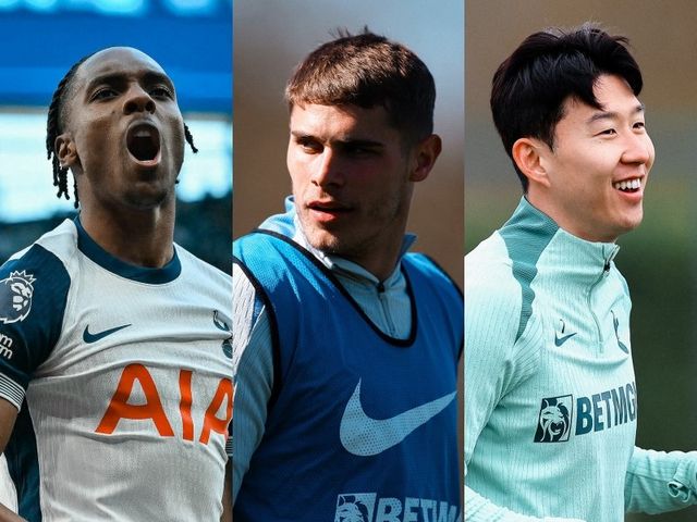 토트넘은 18일(한국시간) 프랑크푸르트와 UEL 8강 2차전 원정경기를 앞두고 있다. 영국 매체 ‘풋볼 런던’은 프랑크푸르트를 상대로 강한 면모를 보인 마티스 텔, 미키 판더펜, 손흥민(왼쪽부터)의 활약에 기대를 걸고 있다. 사진출처｜토트넘 홋스퍼 페이스북