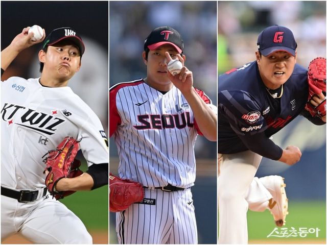 KT 소형준과 LG 손주영, 롯데 나균안(왼쪽부터) 올 시즌 남다른 장타 억제력을 보여주고 있다. 3명 모두에게 풀타임 소화의 희망도 커지고 있다. 스포츠동아DB