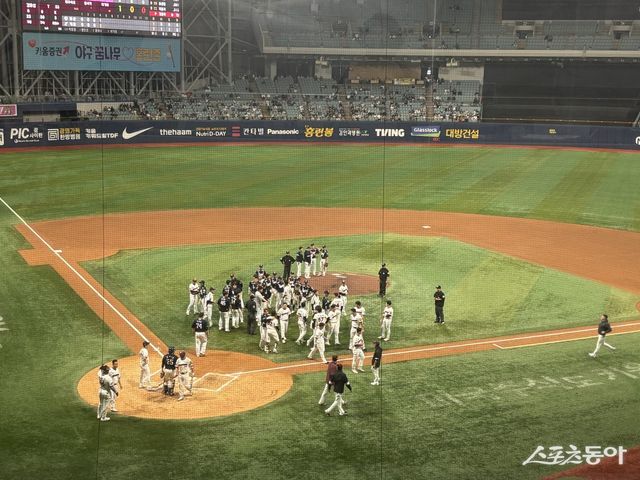 23일 고척 두산-키움전 4회말 푸이그 타석 때 벤치클리어링이 일어났다. 고척｜강산 기자 posterboy@donga.com