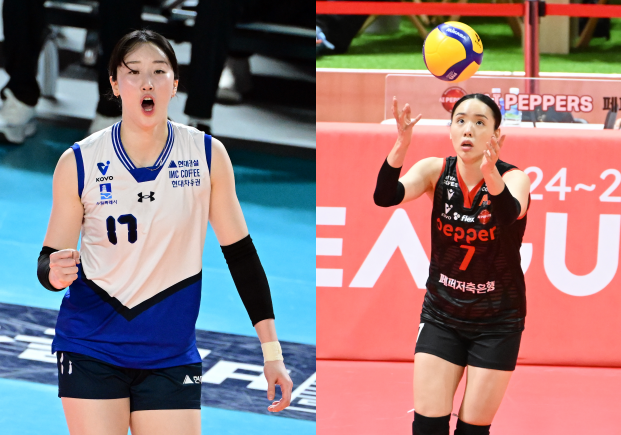 현대건설이 28일 페퍼저축은행과 FA 계약을 맺은 고예림(왼쪽)의 보상선수로 이예림을 지명했다. 고예림과 위파위가 모두 이탈한 현대건설은 이예림 영입으로 급한 불을 껐다. 사진제공｜KOVO