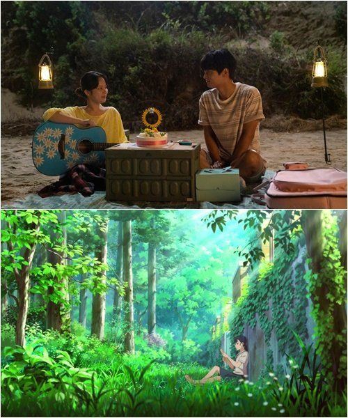 영화 ‘태양의 노래’와 ‘연의 편지’ 스틸, 사진제공｜바이포엔스튜디오·롯데엔터테인먼트