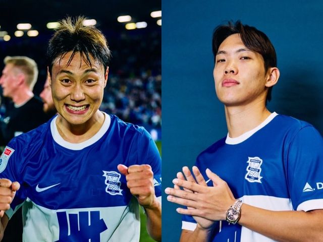 잉글랜드 리그원 버밍엄의 백승호(왼쪽)와 이명재의 희비가 엇갈리고 있다. 백승호는 팀의 2부 승격의 주역으로 우뚝 선 반면, 이명재는 출전기회를 얻지 못하고 있다. 사진출처｜버밍엄시티 홈페이지