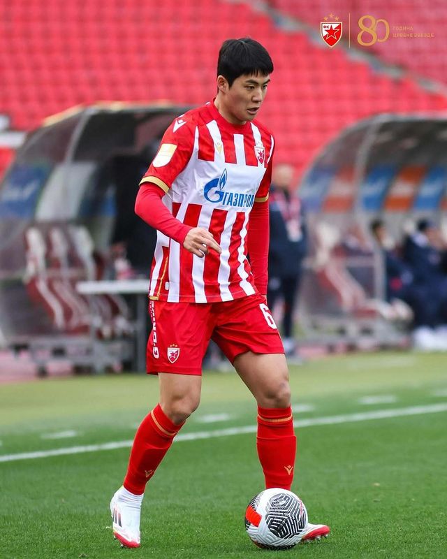 올 시즌 즈베즈다에서 35경기 6골·6도움을 기록 중인 설영우는 가파른 성장폭을 그리고 있다. 국가대표팀도 그의 등장 이후 측면 수비수 걱정을 한결 덜었다. 사진출처｜츠르베나 즈베즈다 SNS