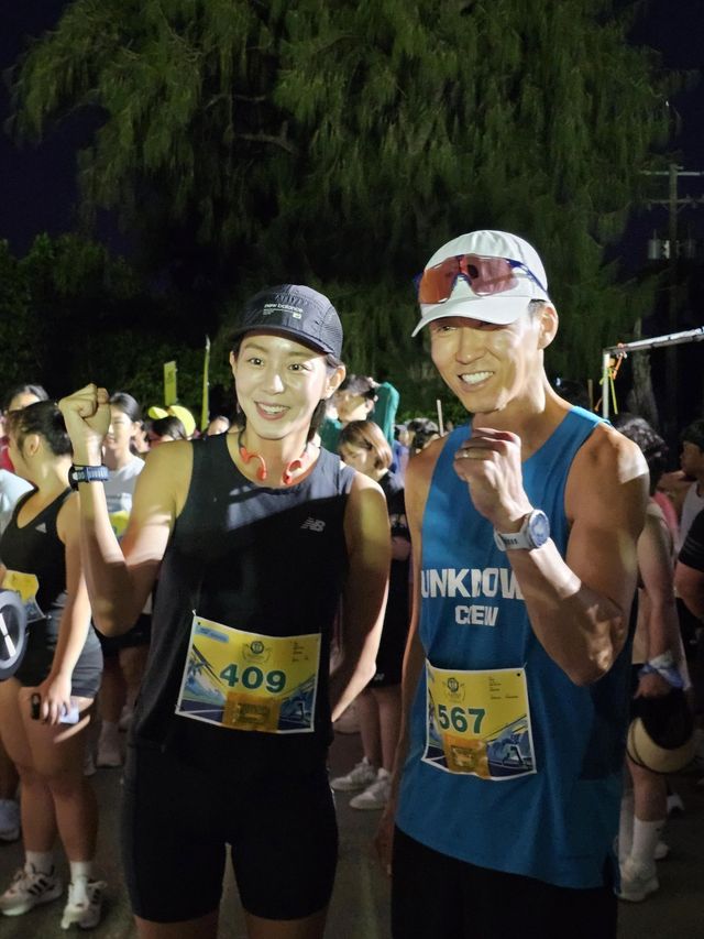 션과 함께 마라톤에 도전한 유이