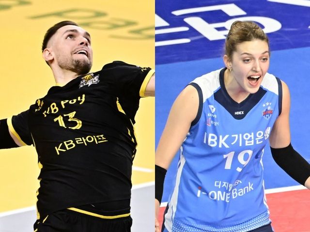 2025~2026시즌 V리그 외국인선수 드래프트에서 경력자 선호 현상이 이어졌다. 각각 남자부와 여자부 1순위 지명권을 갖고 있던 KB손해보험과 IBK기업은행은 비예나(왼쪽), 빅토리아와 재계약을 결정했다. 사진제공｜KOVO