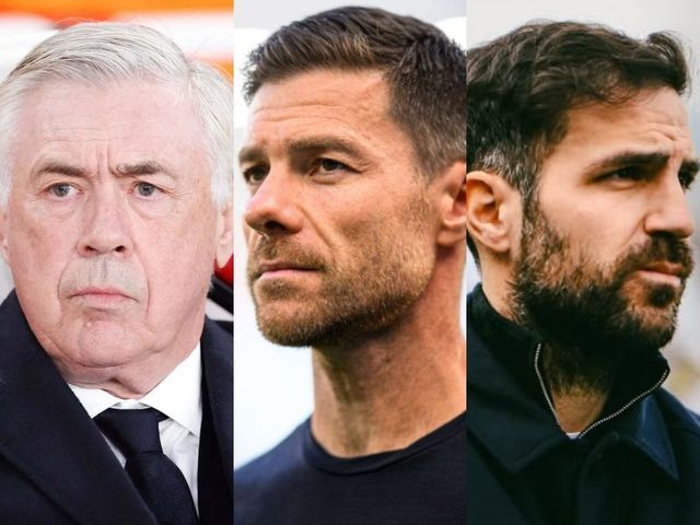 레알 마드리드를 시작으로 사령탑 연쇄 이동의 조짐이 감지된다. 카를로 안첼로티 감독의 후임으로 레버쿠젠 사비 알론소 감독이 거론되고 있고, 그의 후임으로 코모1907의 세스크 파브레가스 감독이 유력한 후보로 물망에 오르고 있다. 사진출처｜레알 마드리드·레버쿠젠·코모1907 페이스북