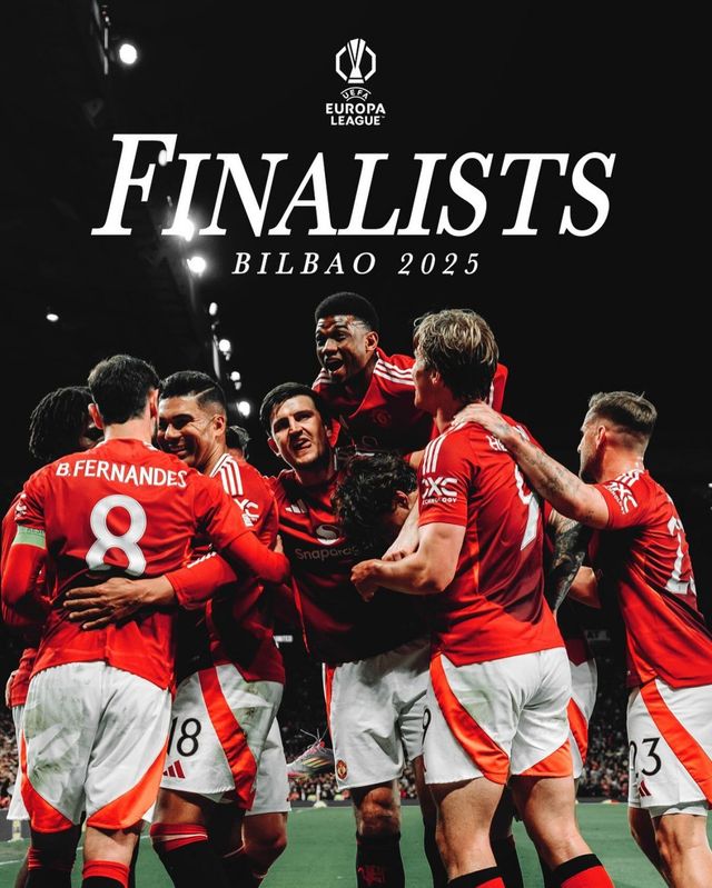 후벤 아모림 맨체스터 유나이티드&nbsp;감독이 22일 토트넘 홋스퍼와 UEL 결승 티켓을 구단 코칭스태프 가족에게 제공하기로 결정했다. 맨유의 UEL 결승 진출을 축하하는 구단 포스터. 사진출처｜맨체스터 유나이티드 페이스북