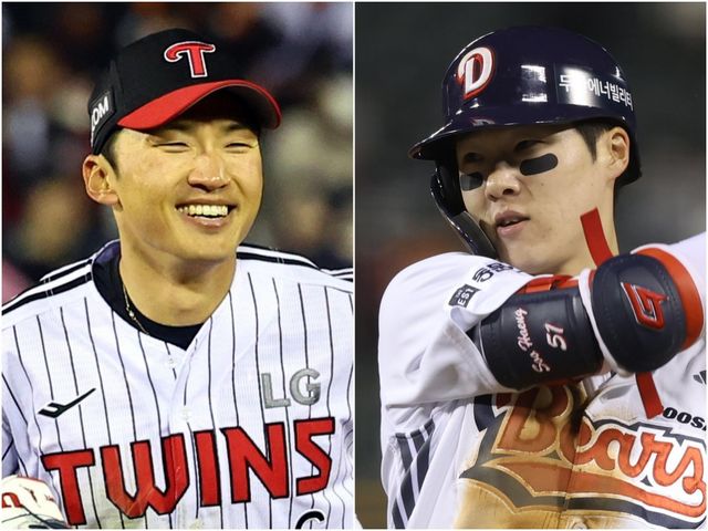 올 시즌 초반 리그 평균 도루가 감소세를 보이고 있지만, 현역 통산 도루 1위의 LG 박해민(왼쪽)과 지난해 도루왕 두산 조수행은 아랑곳하지 않고 대도 경쟁을 펼치고 있다. 뉴시스·두산 베어스 제공