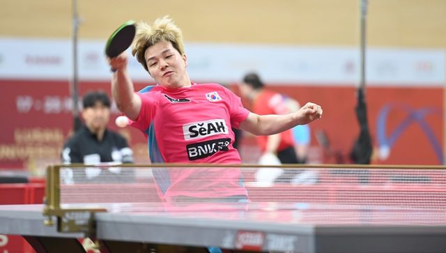 탁구국가대표팀 안재현은 6년 전 헝가리 부다페스트에서 열린 2019세계선수권대회에서 남자단식 동메달을 따낸 바 있다. 이후 내리 2대회를 1라운드에서 탈락한 그는 카타르 도하에서 진행 중인 2025세계선수권대회에서 다시 시상대를 노린다. 사진제공│대한탁구협회