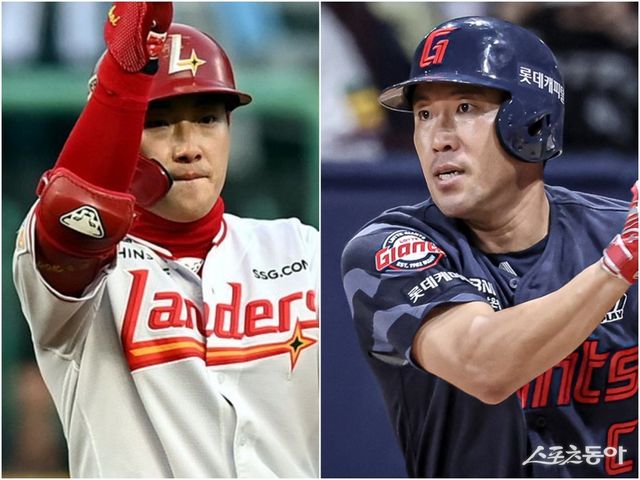 SSG 최지훈(왼쪽)과 롯데 전준우는 모두 초구부터 적극적인 성향을 보인 타자들이다. 다만 결과에 따라 희빅가 엇갈렸을 뿐이다. 스포츠동아DB·롯데 자이언츠 제공