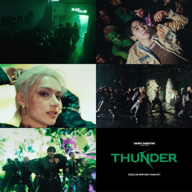그룹 세븐틴의 정규 5집 타이틀곡 ‘THUNDER’의 뮤직비디오 티저가 공개됐다. ‘데어데블’에 둘러싸여 펼쳐지는 재탄생의 파티, 그 화려한 비주얼이 시선을 사로잡는다. 사진 제공 | 플레디스엔터테인먼트
