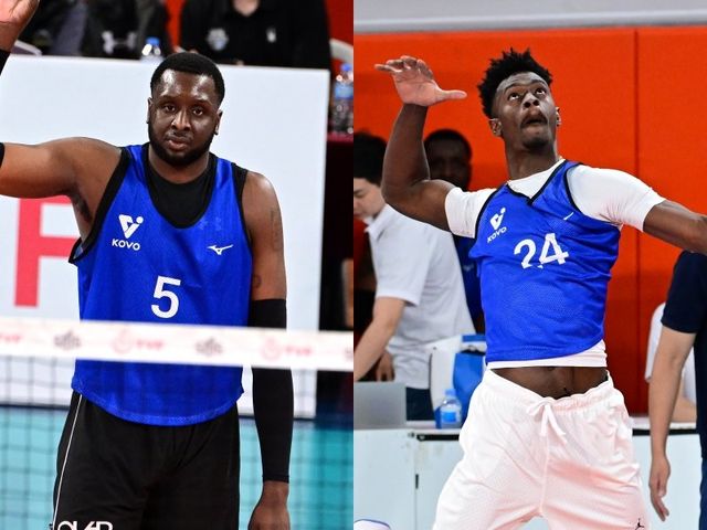 2025~2026시즌 V리그 외국인 선수 트라이아웃 남자부에서 쉐론 베논 에반스(왼쪽)와 호세 마쏘가 사령탑들의 눈길을 끌었다. 사진제공｜KOVO