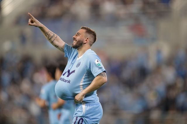 대구 라마스가 1일 대구iM뱅크파크에서 열린 광주와 K리그1 홈경기에서 0-1로 뒤진 후반 21분 PK 동점 골을 넣고 기뻐하고 있다. 1-1로 비긴 대구는 김병수 신임 감독의 데뷔전에서 승점 1을 따냈다. 사진제공│한국프로축구연맹