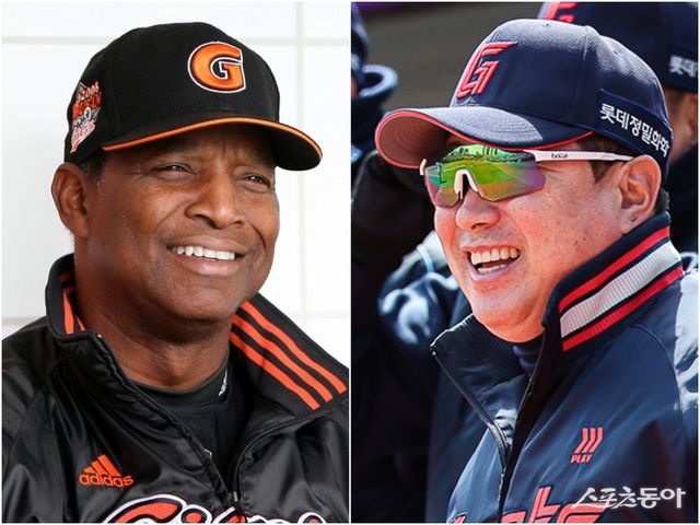올 시즌 김태형 감독(오른쪽)이 이끄는 롯데가 제리 로이스터 전 감독 시기부터 시작된 구단의 황금기 시절 아성을 뛰어넘을지 궁금하다. 스포츠동아DB·롯데 자이언츠 제공