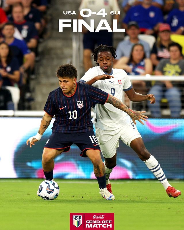 마우리시오 포체티노 감독이 지휘하는 미국은 11일(한국시간) 조디스파크에서 열린 스위스와 홈 평가전에서 0-4 완패를 당했다. 사진출처｜미국축구국가대표팀 페이스북