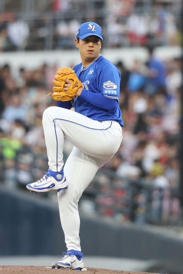 삼성 양창섭은 11일 광주 KIA전 호투로 눈길을 끌었다. 마운드 운영에 고민 많은 팀에 큰 힘이 되어주리라 많은 기대가 뒤따르고 있다. 사진제공｜삼성 라이온즈