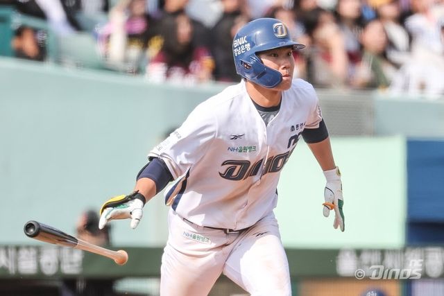 NC 김주원은 13일 창원 NC전부터 팀의 리드오프로 나서고 있다. 출루와 주루 능력을 앞세워 공격의 첨병을 맡아야 한다. 사진제공｜NC 다이노스