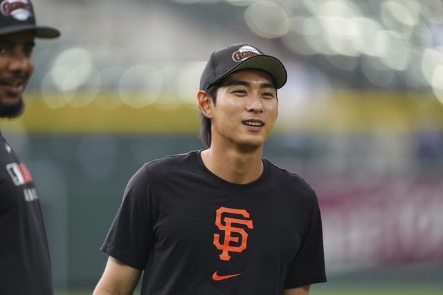 샌프란시스코 이정후는 18일 오라클파크에서 열린 클리블랜드전에서 1번타자 중견수로 선발출전해 4타수 1안타 1득점을 기록했다. AP뉴시스