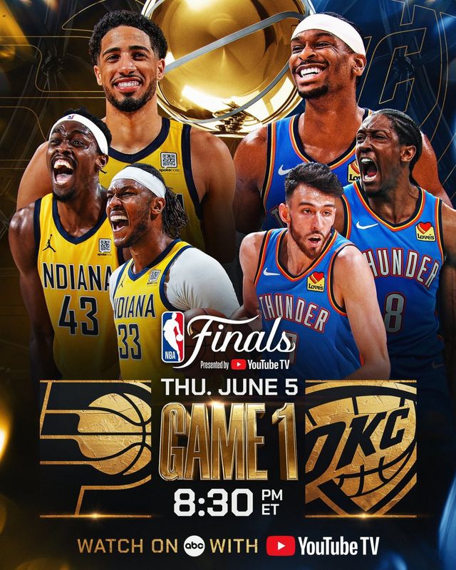 인디애나 페이서스 vs 오클라호마시티 썬더. 사진=미국 프로농구(NBA) 공식 SNS