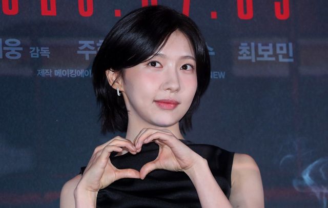 [서울=뉴시스] 김혜진 기자 = 배우 주현영이 24일 오후 서울 용산구 CGV 용산아이파크몰에서 열린 영화 ‘괴기열차’(감독 탁세웅) 언론시사회에서 포즈를 취하고 있다. 2025.06.24. jini@newsis.com