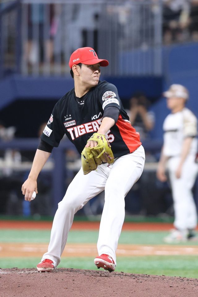 KIA 성영탁은 24일 고척 키움전에서 6회말 임지열에게 결승 3점포를 맞아 생애 첫 실점을 했다. 사진제공｜KIA 타이거즈