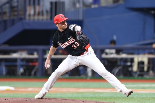 KIA 올러는 25일 고척 키움전에서 선발등판해 6이닝 2실점으로 QS 투구를 선보이며 승리에 힘을 보탰다. 사진제공｜KIA 타이거즈