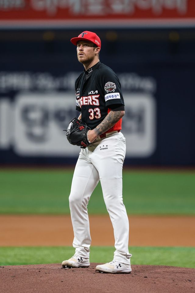KIA 올러는 25일 고척 키움전에서 선발등판해 6이닝 2실점으로 QS 투구를 선보이며 승리에 힘을 보탰다. 사진제공｜KIA 타이거즈