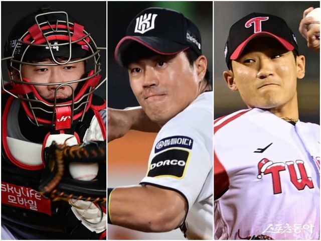 KT와 LG가 25일 트레이드를 단행했다. KT는 내야수 천성호(가운데)와 포수 김준태(왼쪽), LG는 좌완 임준형을 맞교환했다. 스포츠동아DB