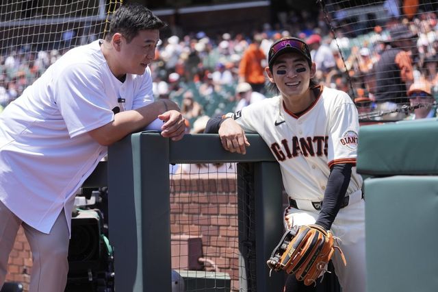 샌프란시스코 이정후는 26일(한국시간) 마이애미전에서 3출루 경기를 했지만, 누상에서 도루사와 주루사로 물러나며 웃지 못했다.｜AP뉴시스