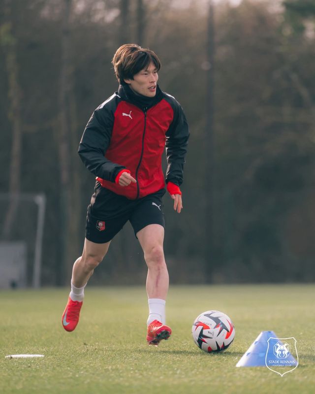 스타드 렌에서 뛰는 일본 공격수 후루하시 쿄고. 사진출처｜스타드 렌 페이스북