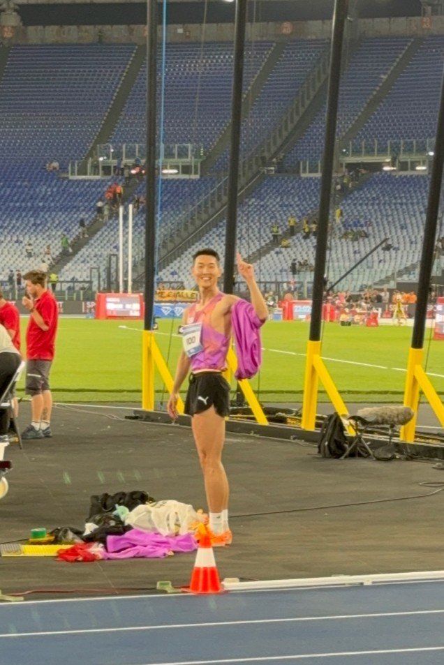 우상혁이 7일(한국시간) 이탈리아 스타디오 올림피코에서 열린 로마 다이아몬드리그대회에서 2m32를 넘어 우승했다. 시즌 기록을 수립하며 재도약을 기대케했다. 사진제공│대한육상연맹