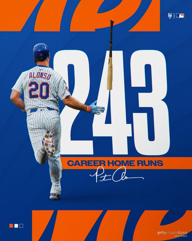 피트 알론소 243홈런. 사진=뉴욕 메츠 SNS