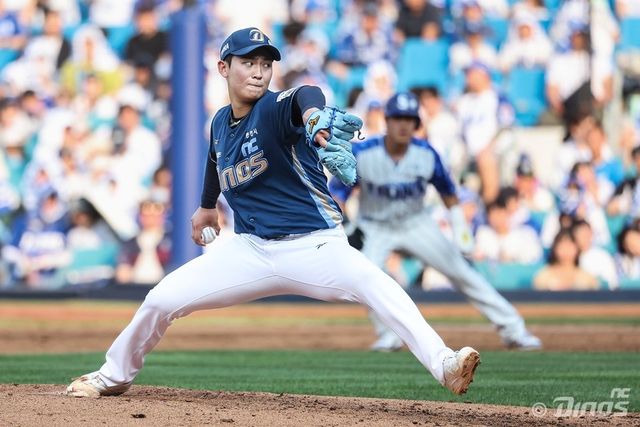 NC 신영우는 8일 대구 삼성전에서 선발등판해 5이닝 무안타 7탈삼진 사사구 4개로 강렬한 인상을 남겼다. 사진제공｜NC 다이노스