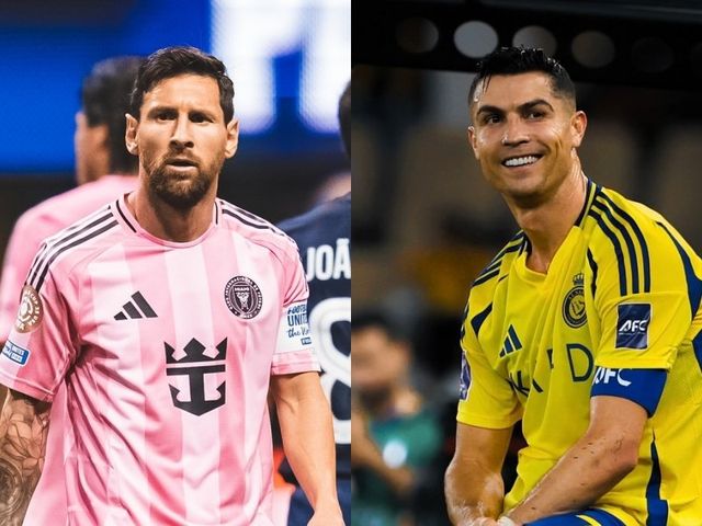 리오넬 메시(왼쪽)와 크리스티아누 호날두의 2026북중미월드컵 출전 여부에 관심이 모인다. 메시는 아직 조심스러운 입장이지만, 호날두는 적극적으로 출전 의지를 밝혔다. 사진출처｜인터 마이애미·알나스르 페이스북