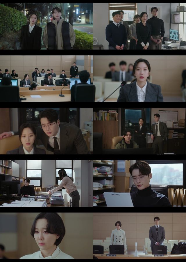 tvN ‘서초동’ 3회에서 이종석과 문가영이 10년 전의 오해를 풀며 가까워졌고, 이혼 사건 피고 박수정의 등장으로 이종석의 과거가 예고됐다. 사진제공 | tvN