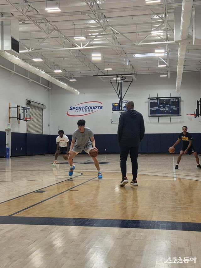 미국 새크라멘토 트레이닝센터에서 훈련중인 이현중. 사진제공｜에픽스포츠