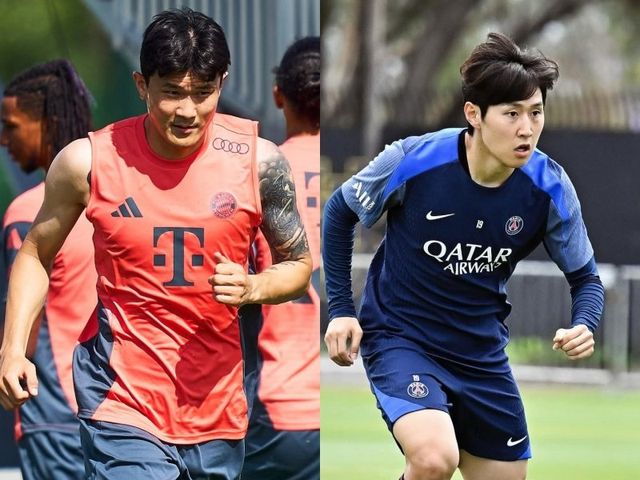 바이에른 뮌헨 중앙수비수 김민재(왼쪽)와 PSG ‘다용도 공격수’ 이강인의 새 시즌 거취에 대해 유럽 매체들도 많이 궁금해 하고 있다. 모호한 지난 시즌을 마친 둘은 올 여름 많은 빅클럽들의 관심을 받는다. 사진출처｜바이에른 뮌헨, PSG 페이스북