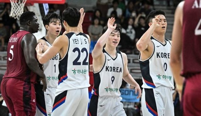 남자농구국가대표팀이 18일 안양정관장아레나에서 열린 카타르와 평가 1차전에서 90-71로 이겼다. 사진제공｜대한민국농구협회