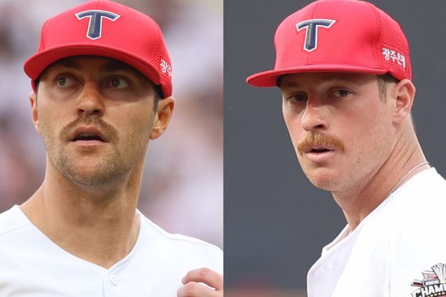 KIA는 전반기 막판 한화전에서 네일(왼쪽)과 올러 원투펀치를 내세울 예정이다. 사진제공｜KIA 타이거즈