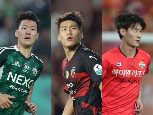 FIFA 산하의 연구소인 CIES가 21일 발표한 선수 시장가치 순위에 따르면, K리그에서는 전북 강상윤이 가장 높았고, 포항 이호재, 강원 신민하(왼쪽부터)가 나란히 그 뒤를 이었다. 사진제공｜한국프로축구연맹