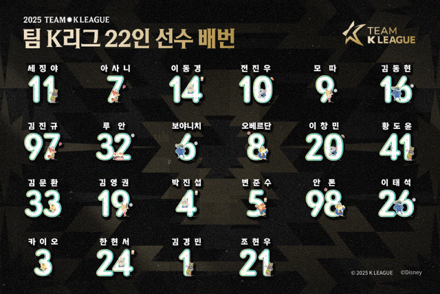 한국프로축구연맹은 22일 오후 8시 수원월드컵경기장에서 열리는 뉴캐슬과 친선경기에 출전할 팀 K리그 22명 선수단을 22일 공개했다. 사진제공｜한국프로축구연맹