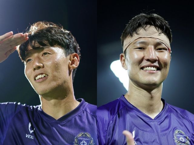 김보경(왼쪽)과 권경원의 존재는 단순한 전력 보강을 넘어선다. 실력과 경험, 그리고 팀을 위한 헌신과 리더십까지 갖춘 이들의 합류는 후반기 안양의 가장 든든한 버팀목이자 잔류 경쟁에서 가장 큰 무기다. 사진제공｜한국프로축구연맹