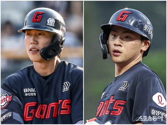 롯데 전민재, 박찬형이 23일 고척 키움전을 앞두고 1군 엔트리에서 말소됐다. 사진제공｜롯데 자이언츠