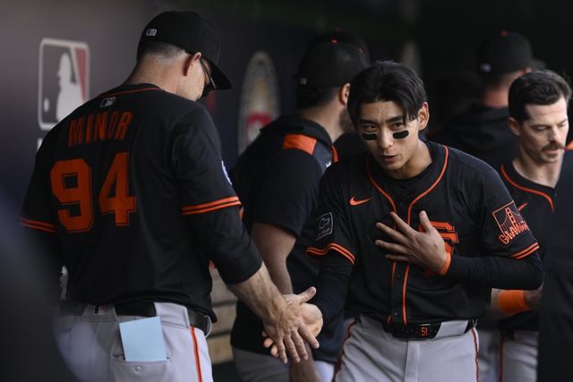 샌프란시스코 이정후는 27일(한국시간) 오라클파크에서 열린 ‘2025 MLB’ 메츠전에서 7번타자 중견수로 선발출전해 4타수 3안타 1타점을 기록했다. 전반기 타격 부진을 딛고 후반기 살아나고 있다.｜AP뉴시스
